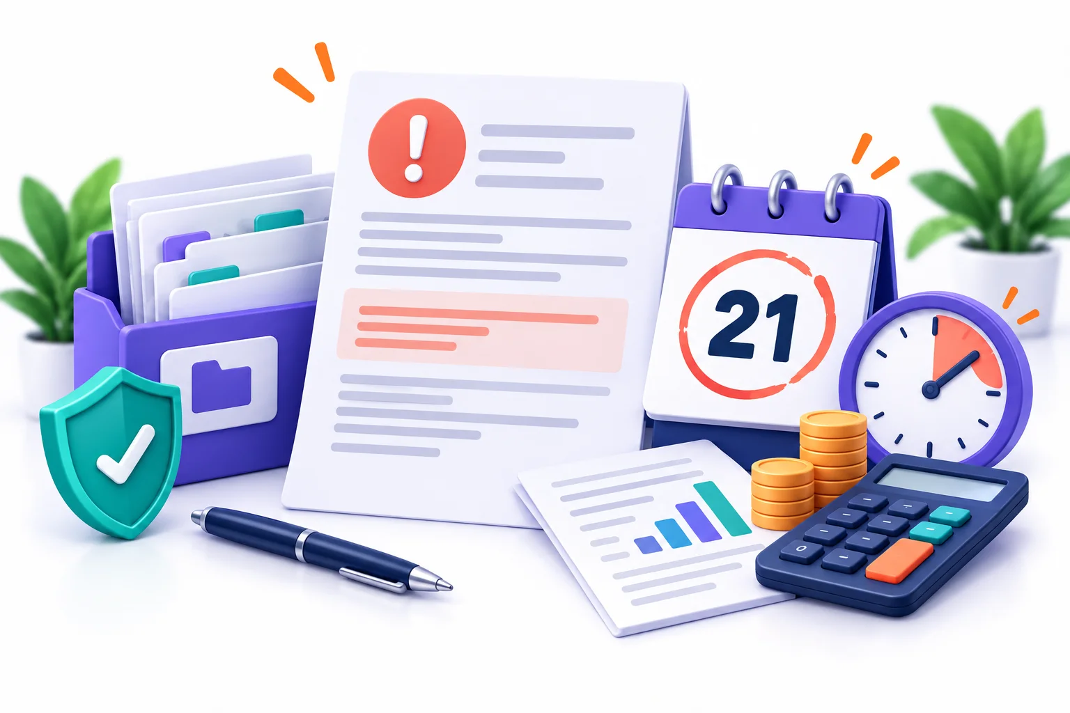 Director notice, 21-day calendar and company records representing urgent DPN help